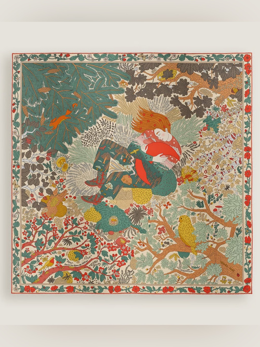 RARE HERMES BNIB Dans les Bras de Selene scarf 90 LIMITED DISCONTINUED COLORWAY